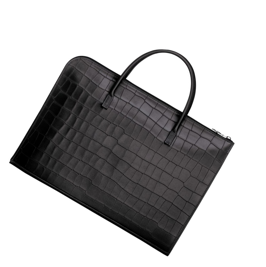 Longchamp Croco Block S Aktentaschen Herren Schwarz | CH-61PDEGO