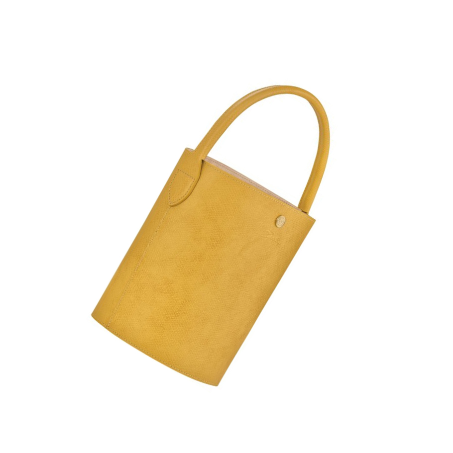 Longchamp Cuir De Russie Handtasche Damen Gelb | CH-27ZWEVK