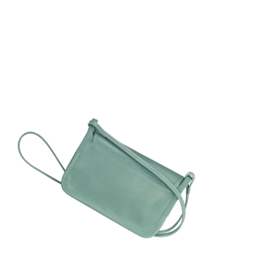 Longchamp Le Foulonné Brieftasche mit Reißverschluss Damen Blau | CH-29SHKFY
