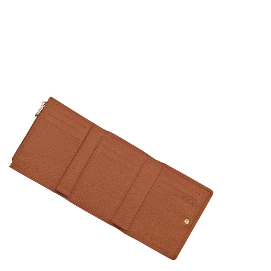 Longchamp Le Foulonné Geldbörse Damen Braun | CH-76MRTXK