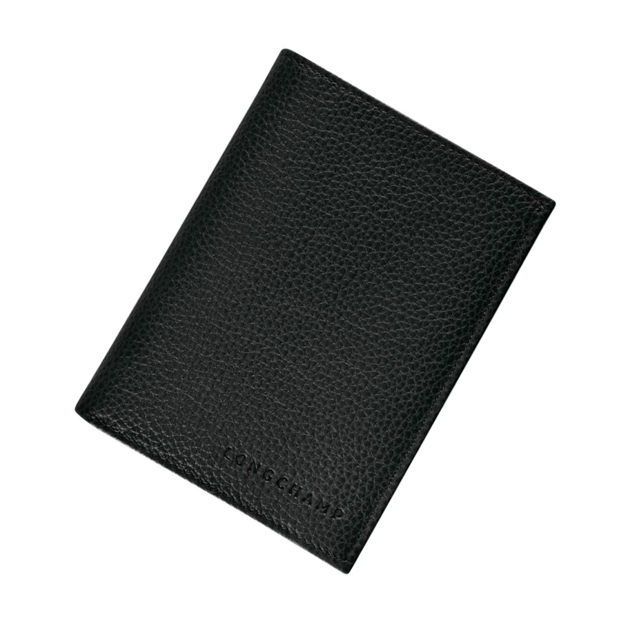 Longchamp Le Foulonné Geldbörse Damen Schwarz | CH-15IYBZH
