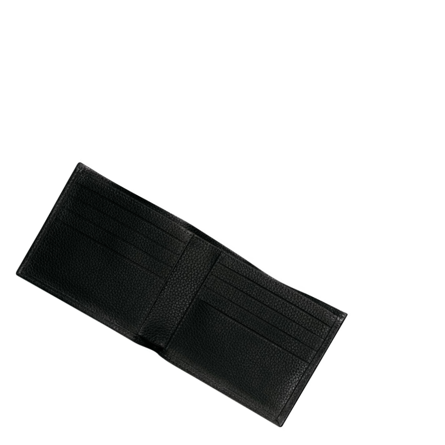 Longchamp Le Foulonné Geldbörse Damen Schwarz | CH-91LMAWK