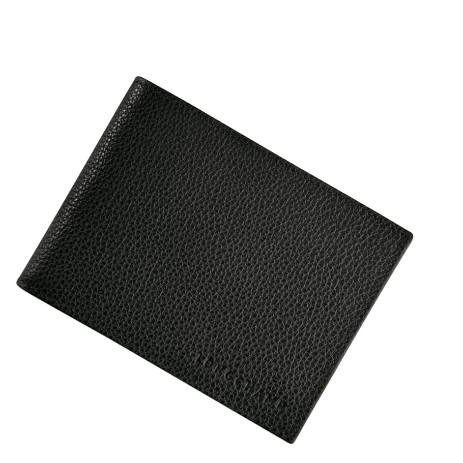 Longchamp Le Foulonné Geldbörse Damen Schwarz | CH-98GCUPA