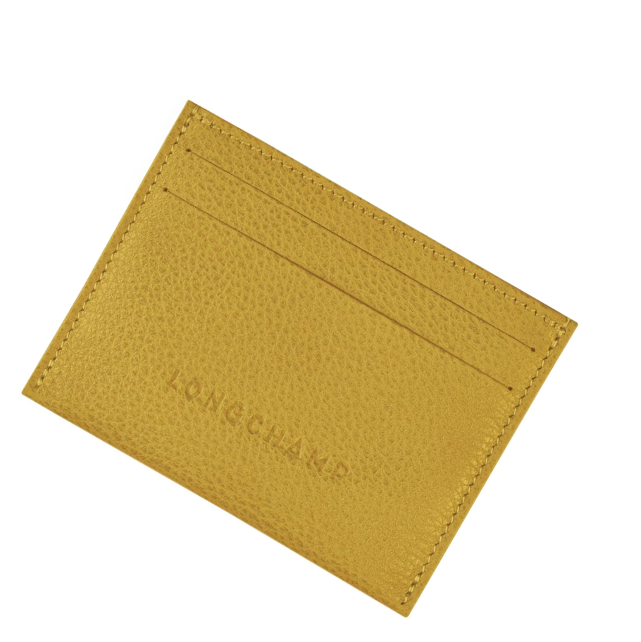 Longchamp Le Foulonné Kartenhalter Damen Gelb | CH-60EWLPB
