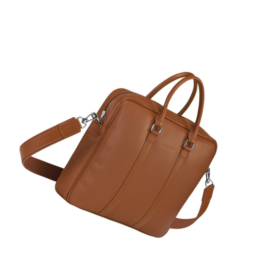 Longchamp Le Foulonné S Aktentaschen Damen Braun | CH-97BPQZJ