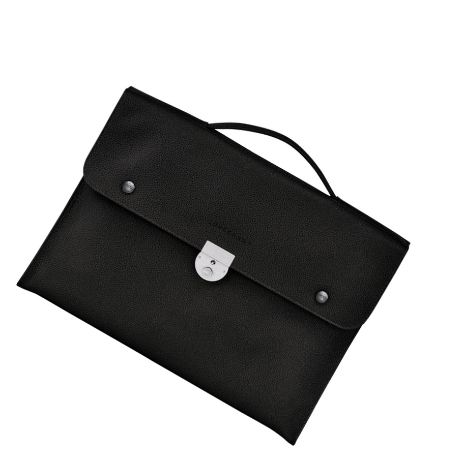 Longchamp Le Foulonné S Aktentaschen Herren Schwarz | CH-83TMBLU