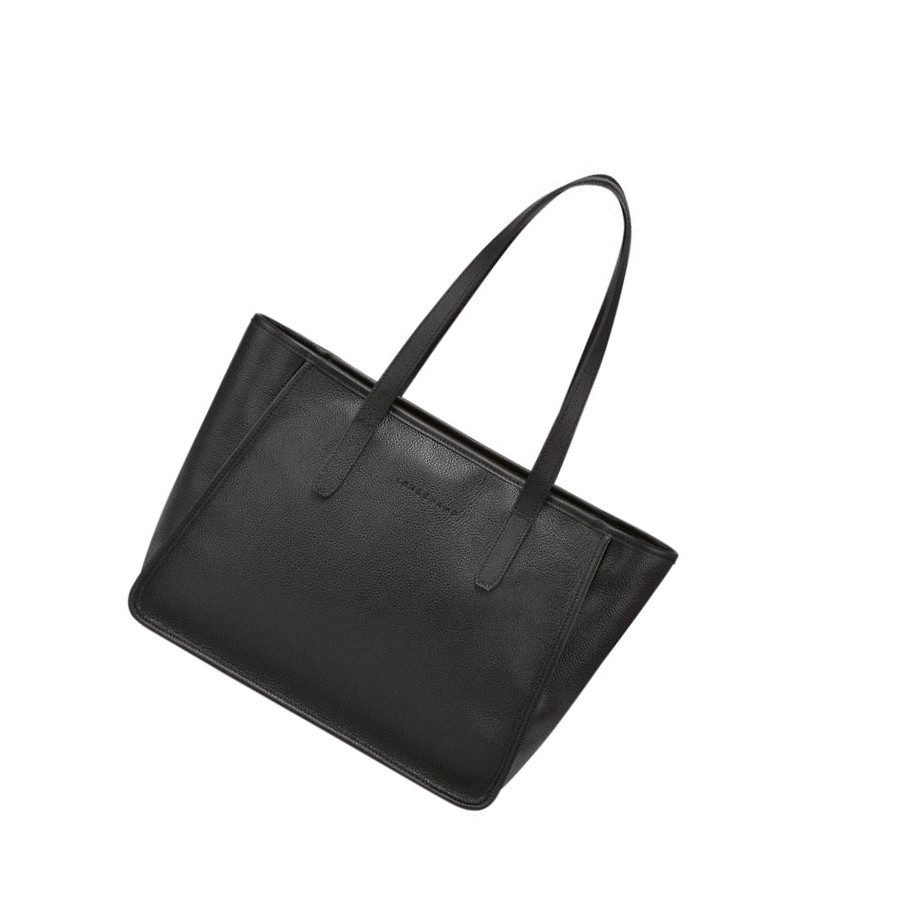 Longchamp Le Foulonné Schultertaschen Damen Schwarz | CH-48YVTEA