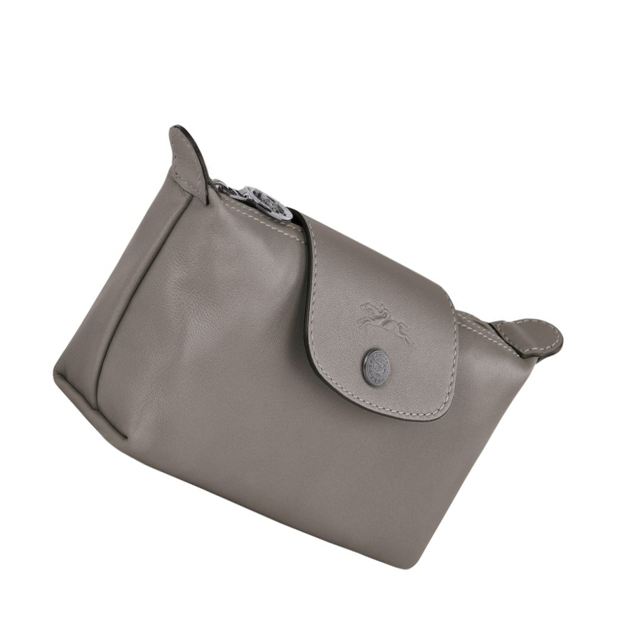 Longchamp Le Pliage Cuir Beuteltasche Damen Grau | CH-71URCAP
