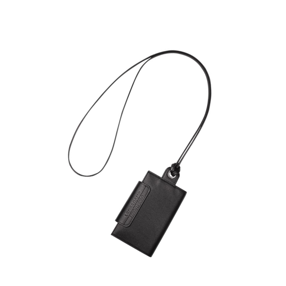 Longchamp Le Pliage Cuir Kartenhalter Damen Schwarz | CH-30KUHZY