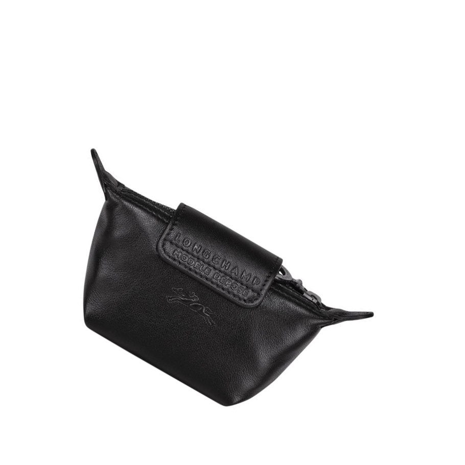 Longchamp Le Pliage Cuir Münzgeldbörsen Damen Schwarz | CH-31CRXNA