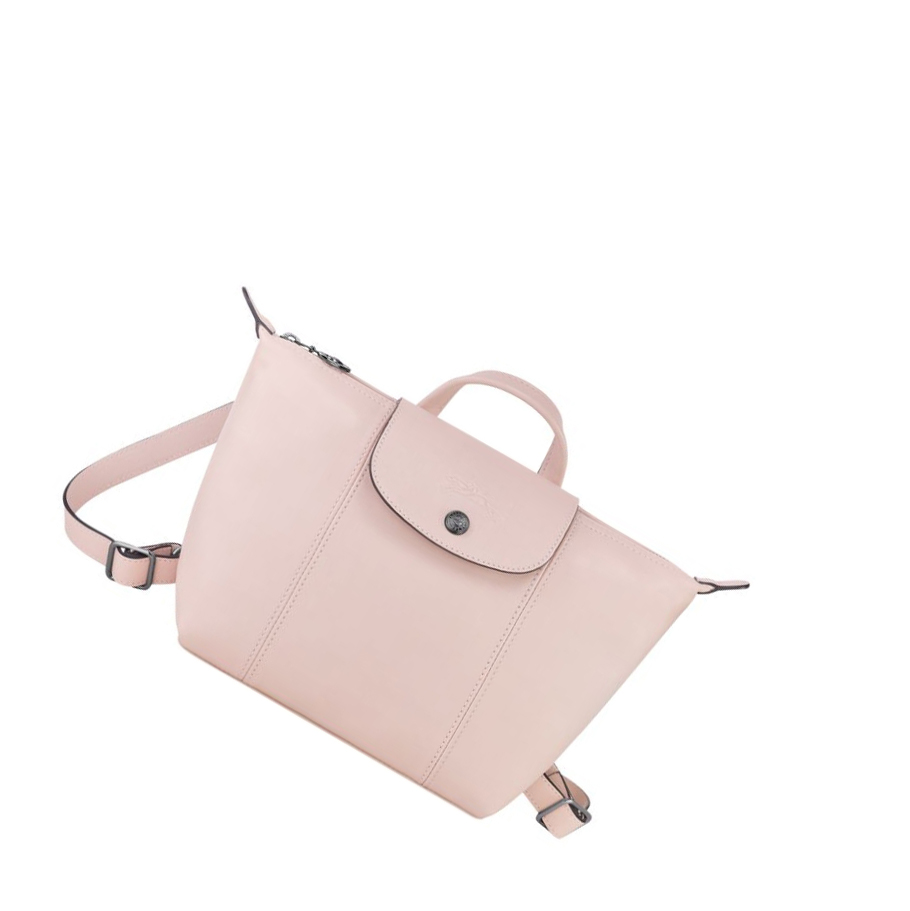 Longchamp Le Pliage Cuir Rucksäcke Damen Rosa | CH-07BKJAH
