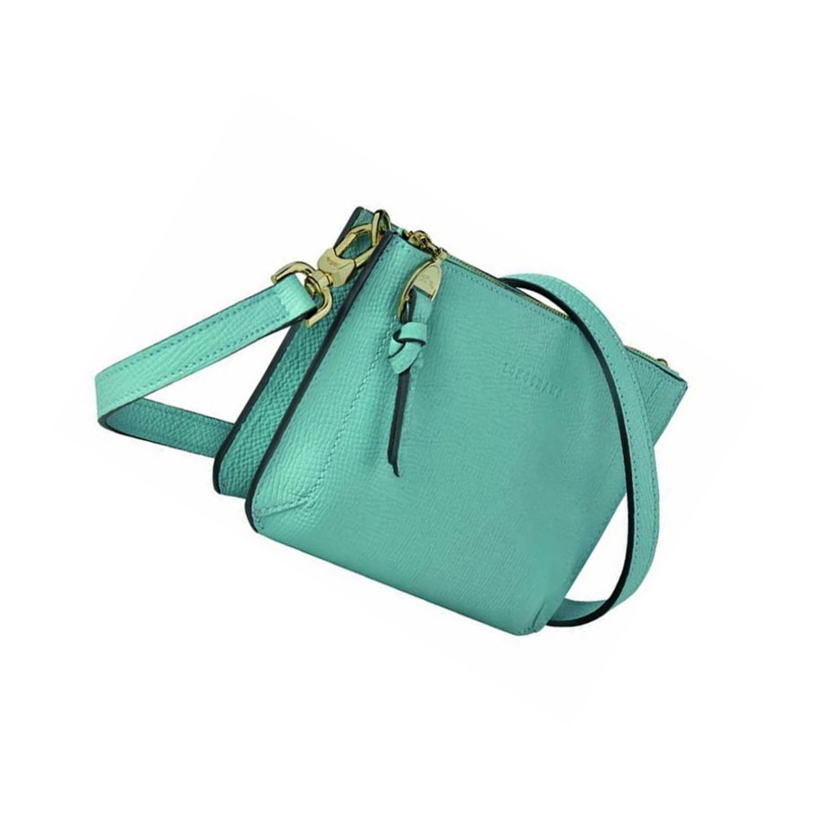 Longchamp Mailbox Brieftasche mit Reißverschluss Damen Blau | CH-68ANOIJ