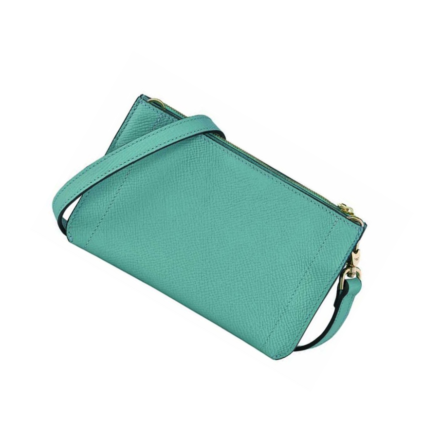Longchamp Mailbox Brieftasche mit Reißverschluss Damen Blau | CH-68ANOIJ