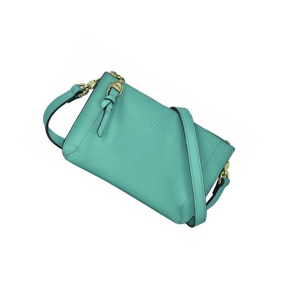 Longchamp Mailbox Brieftasche mit Reißverschluss Damen Blau | CH-68ANOIJ
