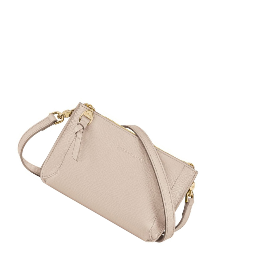 Longchamp Mailbox Brieftasche mit Reißverschluss Damen Beige | CH-97FYOJT