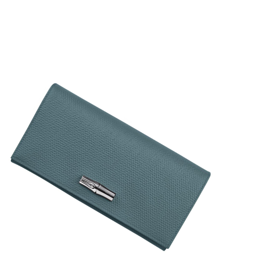Longchamp Roseau Geldbörse Damen Blau | CH-96LGABU