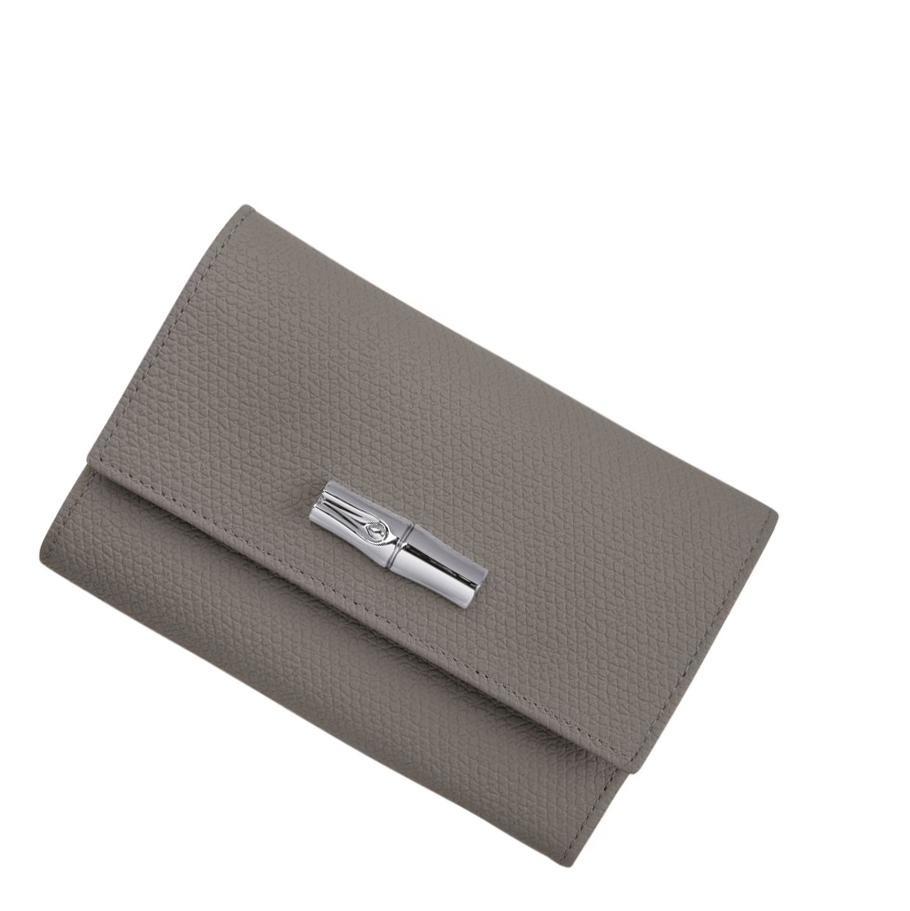 Longchamp Roseau Geldbörse Damen Grau | CH-90VCBAK