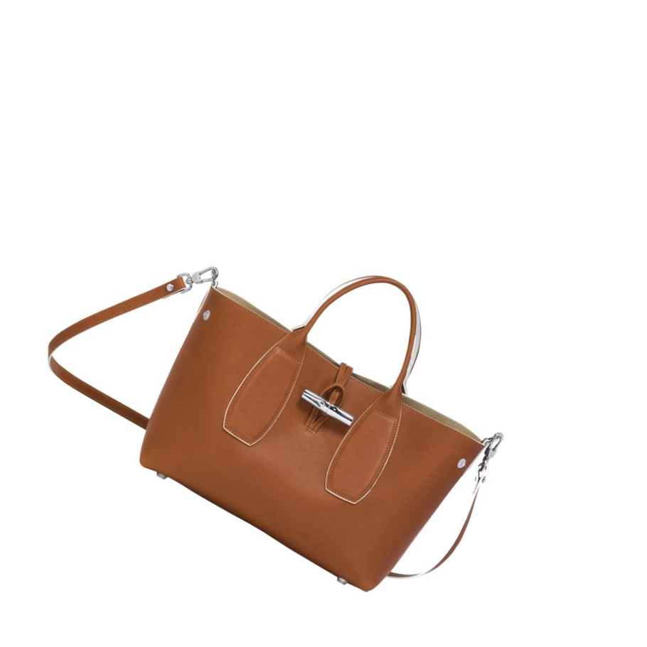 Longchamp Roseau M Handtasche Damen Braun | CH-96RBWVM