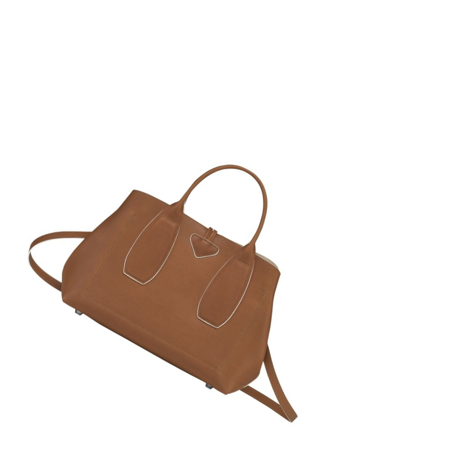 Longchamp Roseau M Handtasche Damen Braun | CH-96RBWVM
