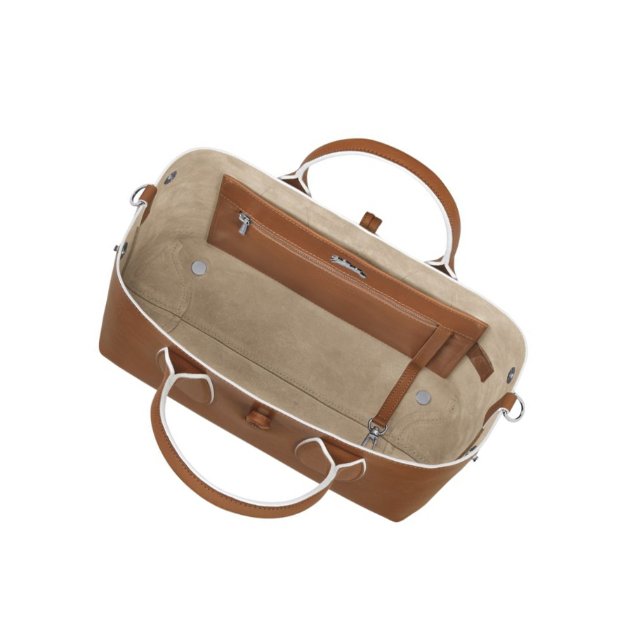 Longchamp Roseau M Handtasche Damen Braun | CH-96RBWVM