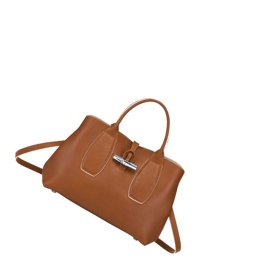 Longchamp Roseau M Handtasche Damen Braun | CH-96RBWVM