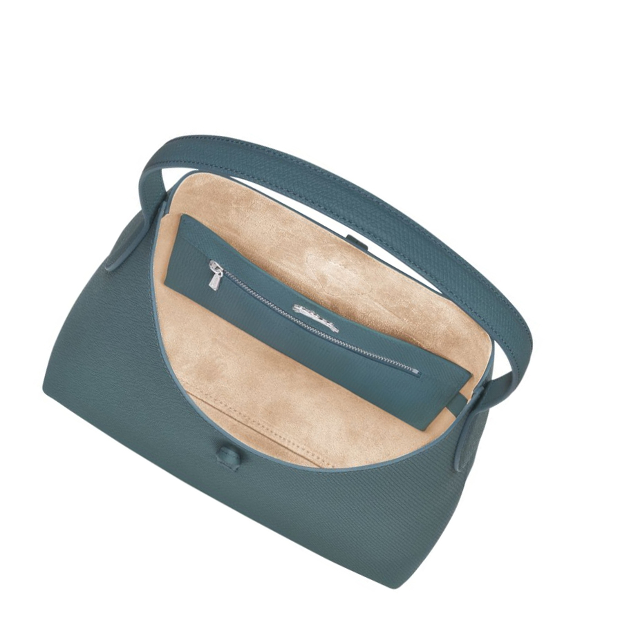 Longchamp Roseau M Schultertaschen Damen Blau | CH-46DHNBJ