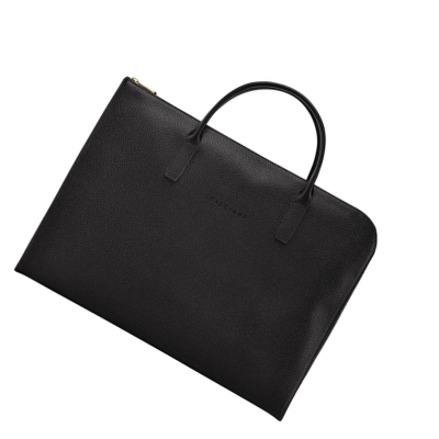 Longchamp Le Foulonné S Aktentaschen Damen Schwarz | CH-73ZAQFI