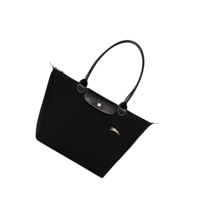 Longchamp Le Pliage Club L Schultertaschen Damen Schwarz | CH-21RSHUW