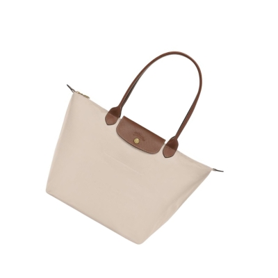 Longchamp Le Pliage Original L Schultertaschen Damen Beige | CH-38JRHIK