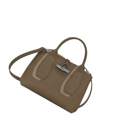 Longchamp Roseau Shadow S Handtasche Damen Braun | CH-68MYPWD